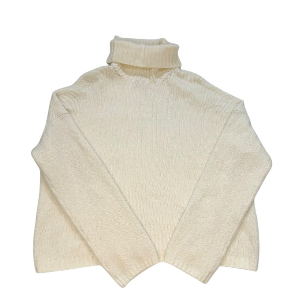 Abercrombie & Fitch Turtleneck Sweater | Cozy Chunky Knit | Classic Minimal | Si